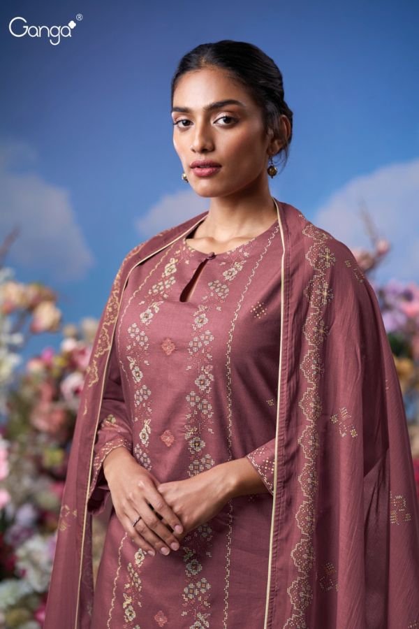 Ganga Fashion Lily S3610 Cotton Ladies Suits S3610-B