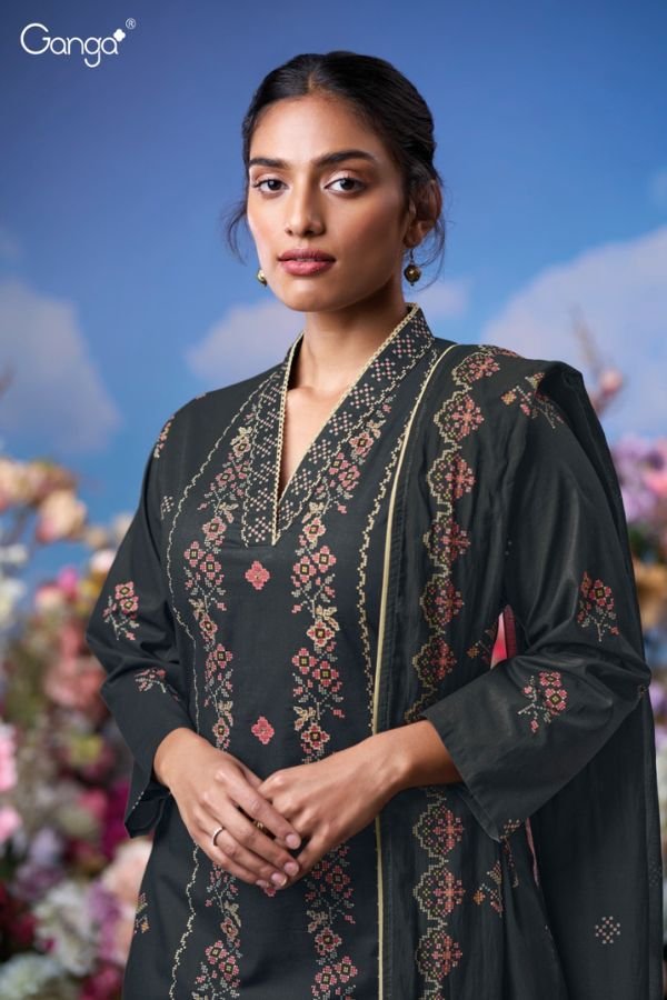 Ganga Fashion Lily S3610 Cotton Ladies Suits S3610-C