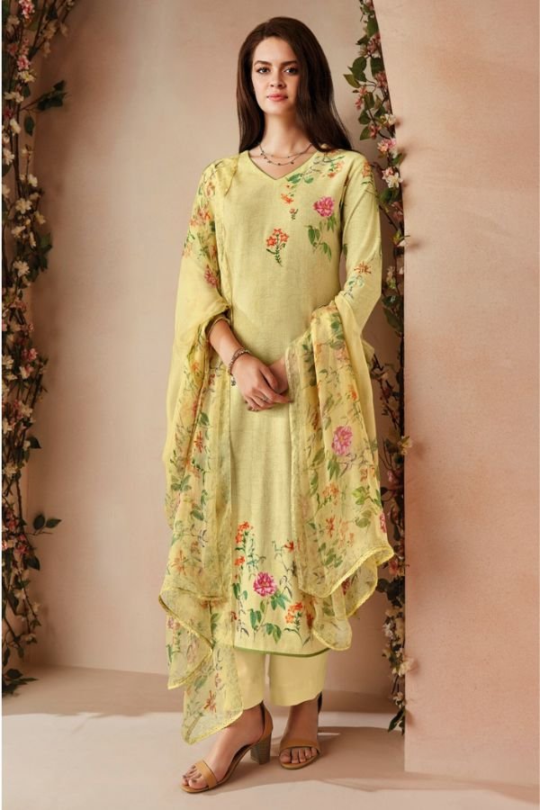 Ganga Fashion New Odin Cotton Linen Ladies Salwar Suit C0356