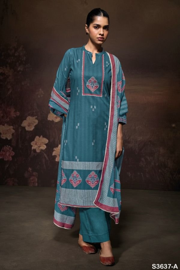Ganga Fashion Samantha S3637 Cotton Ladies Salwar Suit S3637-A