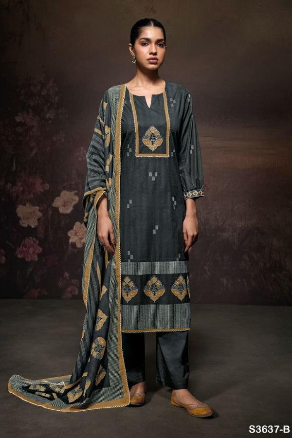 Ganga Fashion Samantha S3637 Cotton Ladies Salwar Suit S3637-B