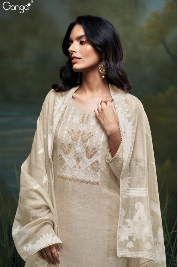 Ganga Fashions Eridani S3470 Linen Ladies Salwar Suit S3470