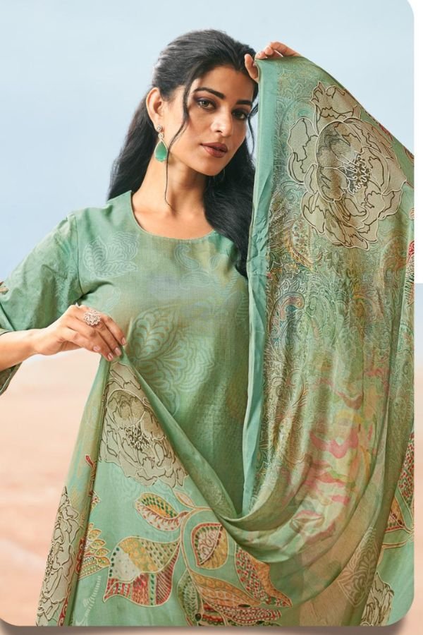 Glossy Simar Nehmat Lawn Cotton Printed Salwar Suit 9009-B