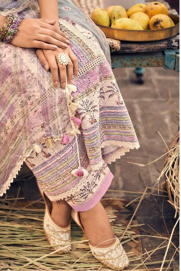 Jay Vijay Prints Aam Panna Cotton Unstitched Suit 10186
