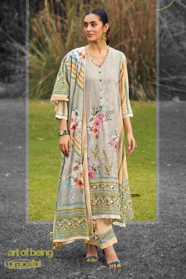 Jay Vijay Prints Gulmarg Pure Linen Printed Salwar Suit 10152
