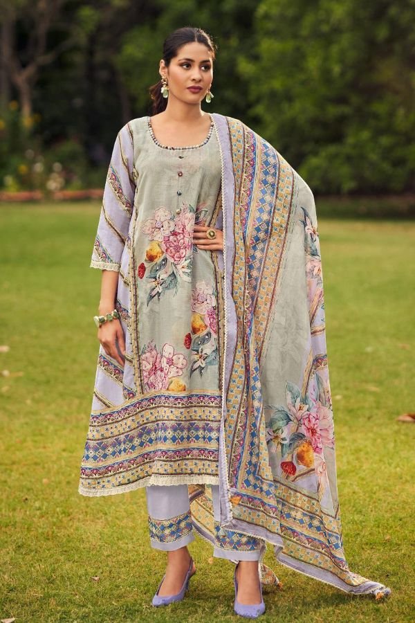 Jay Vijay Prints Gulmarg Pure Linen Printed Salwar Suit 10153
