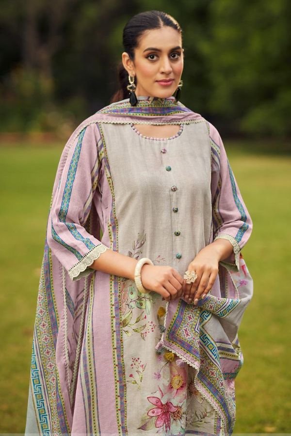 Jay Vijay Prints Gulmarg Pure Linen Printed Salwar Suit 10151