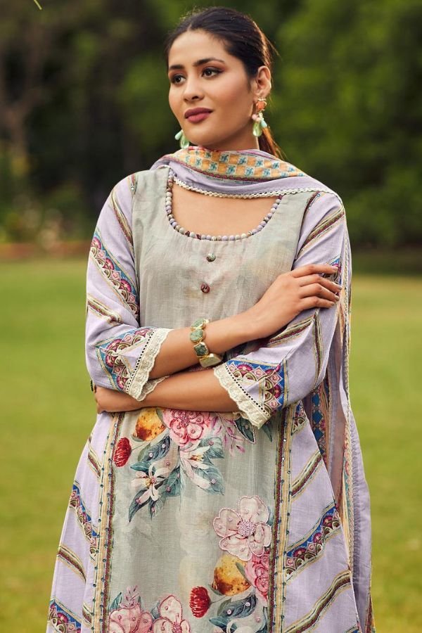 Jay Vijay Prints Gulmarg Pure Linen Printed Salwar Suit 10153
