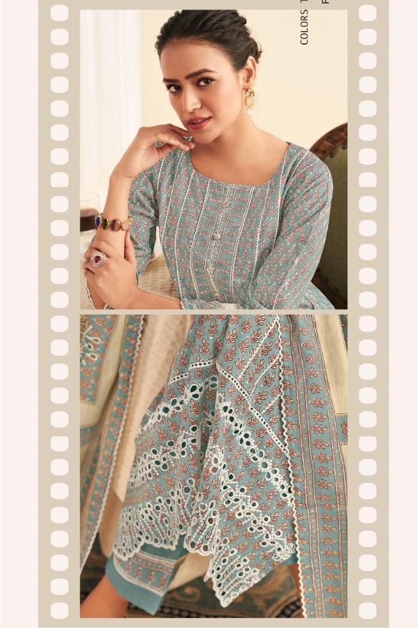 Jay Vijay Prints Saheliya Cotton Unstitched Salwar Suit 9726