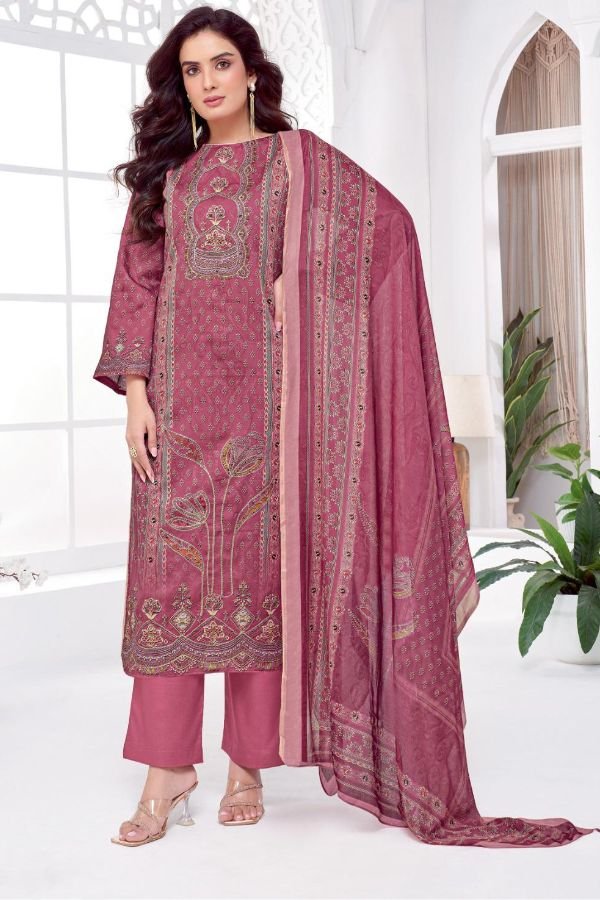Kesar Karachi Aapti Jam Satin Printed Suits 20001