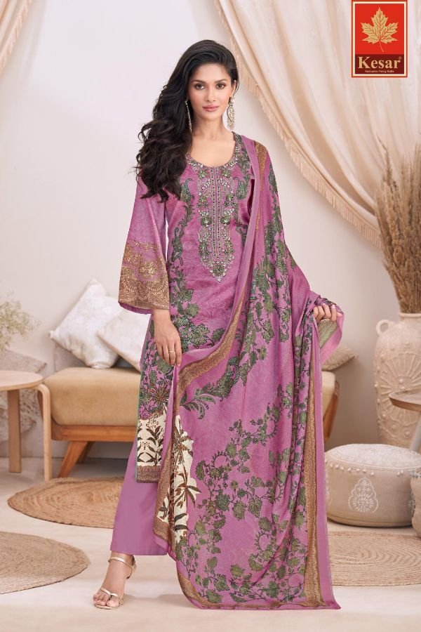 Kesar Karachi Sara Jam Satin Printed Salwar Suit 30002