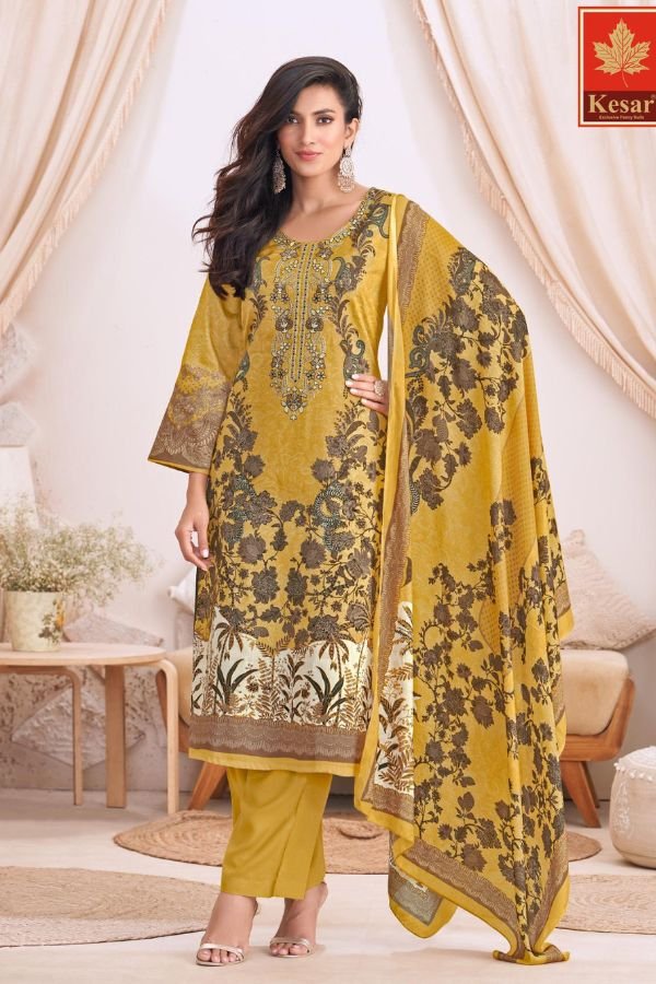 Kesar Karachi Sara Jam Satin Printed Salwar Suit 30003