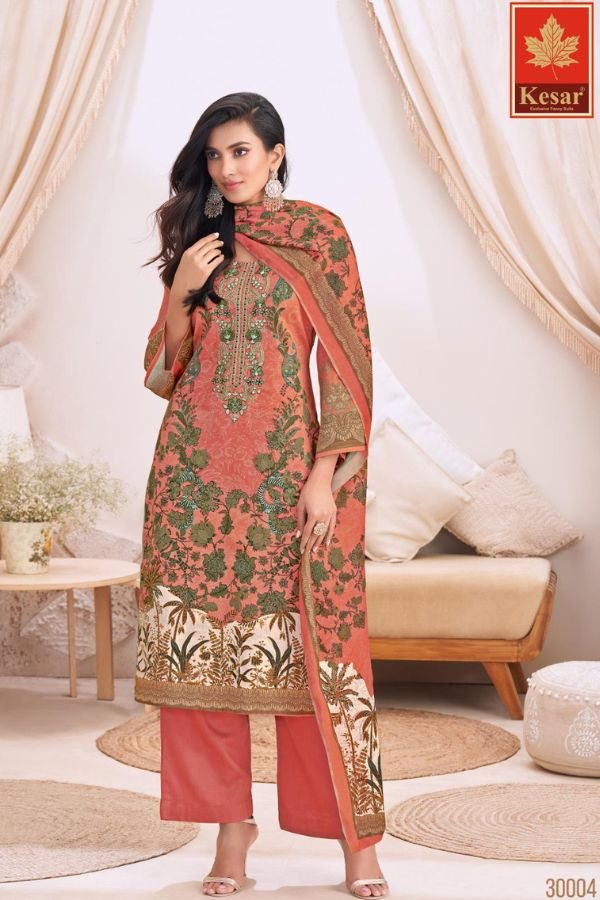 Kesar Karachi Sara Jam Satin Printed Salwar Suit 30004