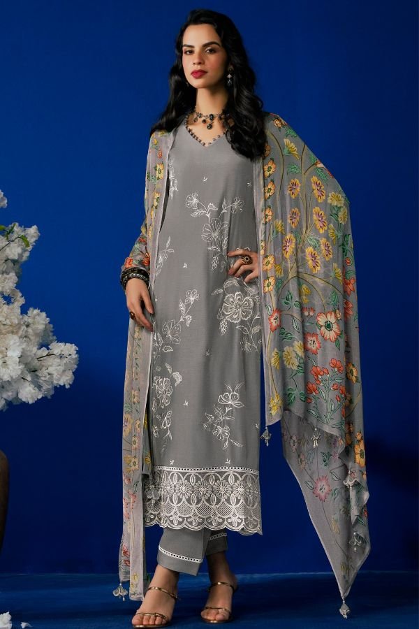Kimora Fashion Heer Florus Muslin Ladies Salwar Suit 9664