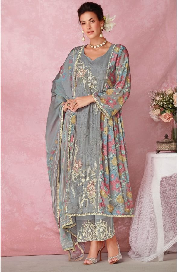 Kimora Fashion Heer Tulip Muslin Ladies Suits 9622