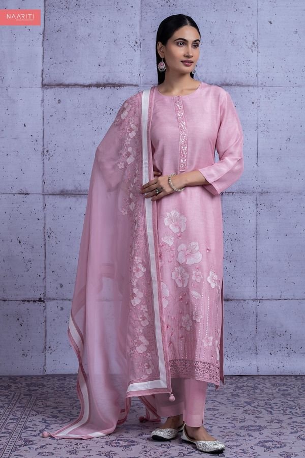 Naariti Khwara Linen Embroidered Unstitched Suit AGOG-02