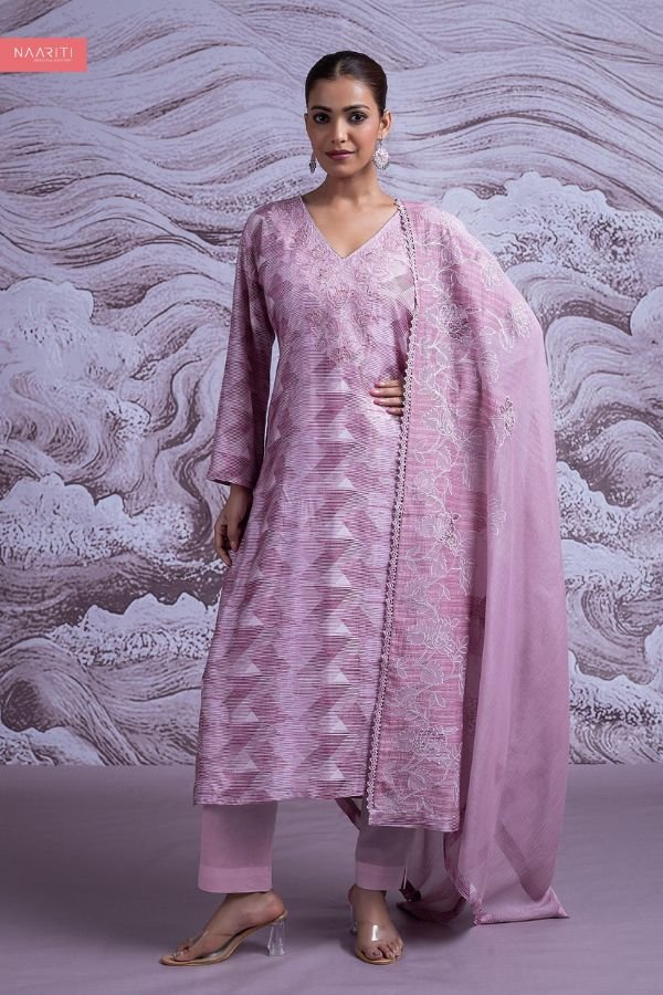 Naariti Qazra Muslin Unstitched Ladies Suit AGOG-01
