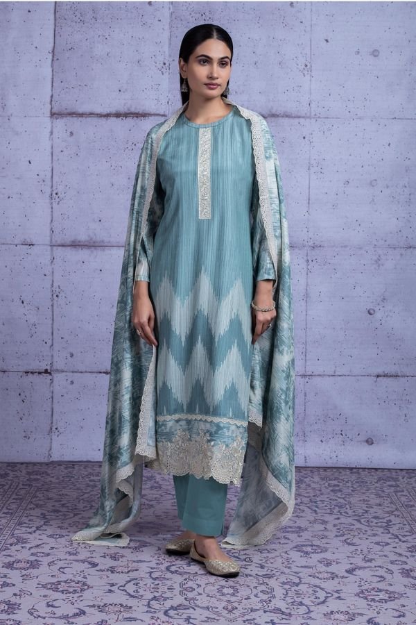 Naariti Samia Muslin Embroidered Unstitched Suit AGOG-01