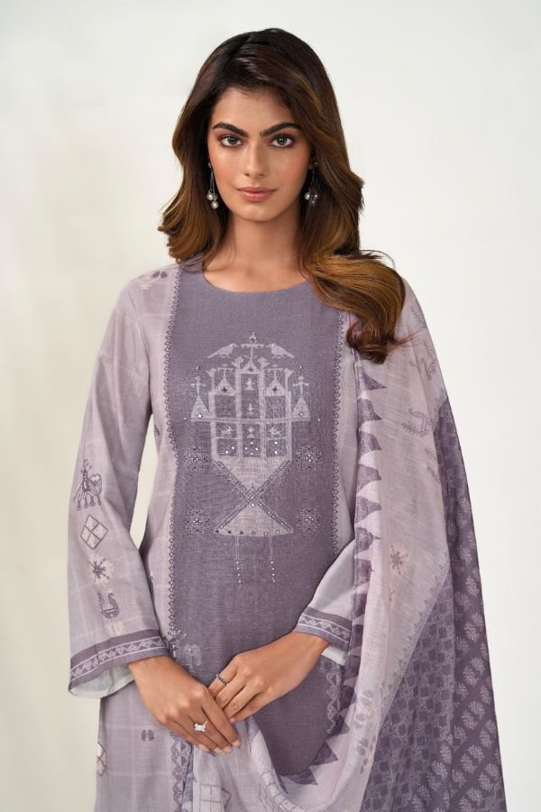 Omtex Poshak Linen Unstitched Ladies Salwar Suit 7481-A