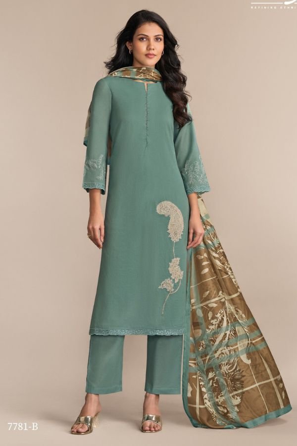 Omtex Sanskriti Style Lawn Cotton Ladies Salwar Suit 7781-B