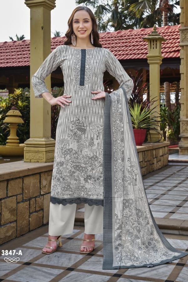 Rivaa Leena-5 Linen Printed Salwar Suit 3847-A