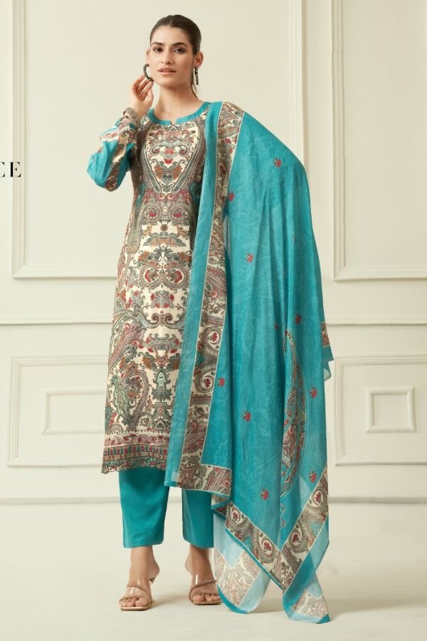 Rupali Fashion Eden Garden Muslin Printed Salwar Suit 2601