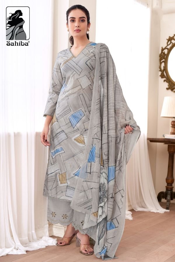 Sahiba Priyanshi Pure Cotton Lawn Ladies Printed Suit 595