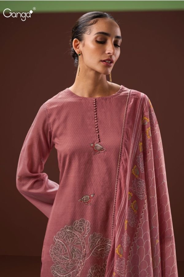 Ganga Fashion Dyuthi S3615 Mul Ladies Suit S3615-D
