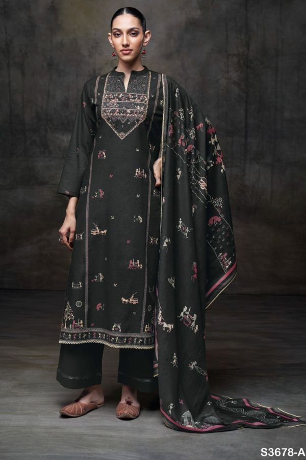 Ganga Fashion Ipsita S3678 Cotton Ladies Suit S3678-A