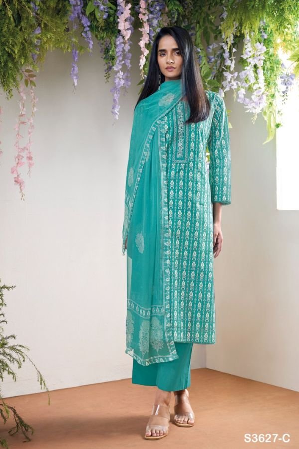Ganga Fashion Kaelis S3627 Cotton Ladies Suit S3627-C