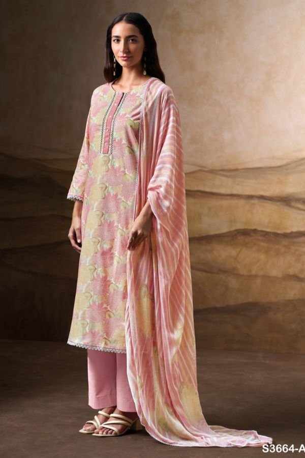 Ganga Fashion Lauren S3664 Cotton Ladies Suit S3664-A