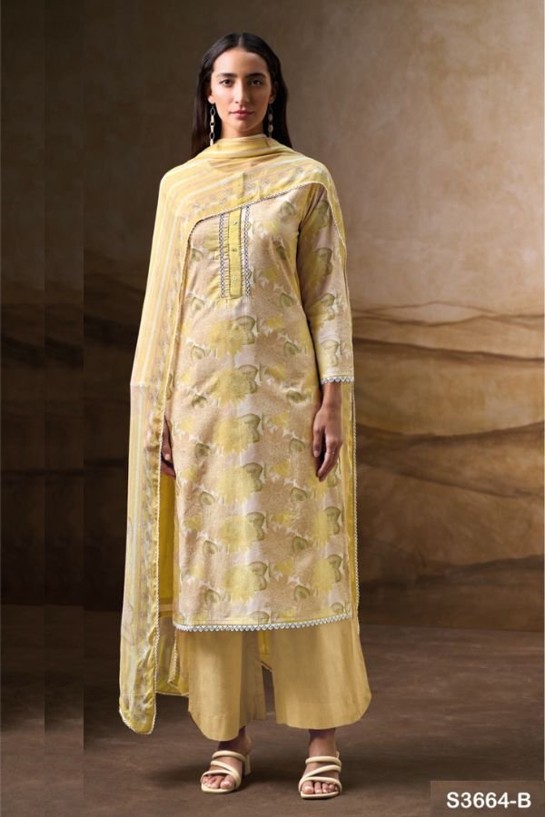 Ganga Fashion Lauren S3664 Cotton Ladies Suit S3664-B