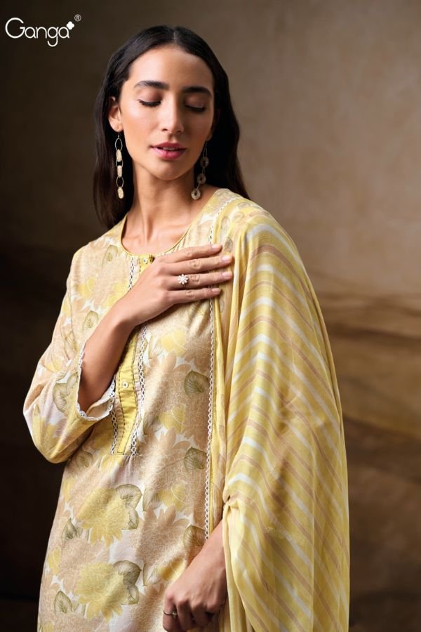 Ganga Fashion Lauren S3664 Cotton Ladies Suit S3664-B