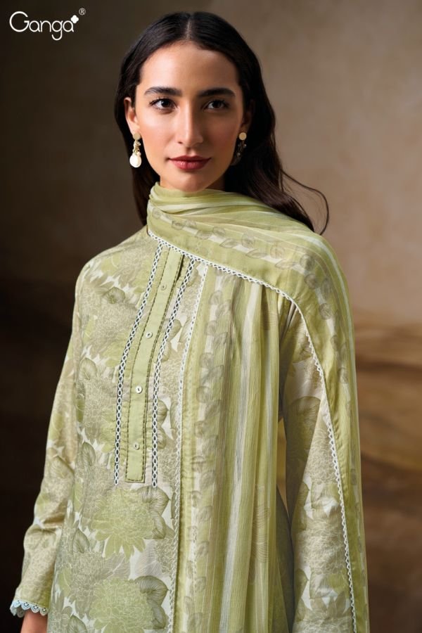 Ganga Fashion Lauren S3664 Cotton Ladies Suit S3664-C