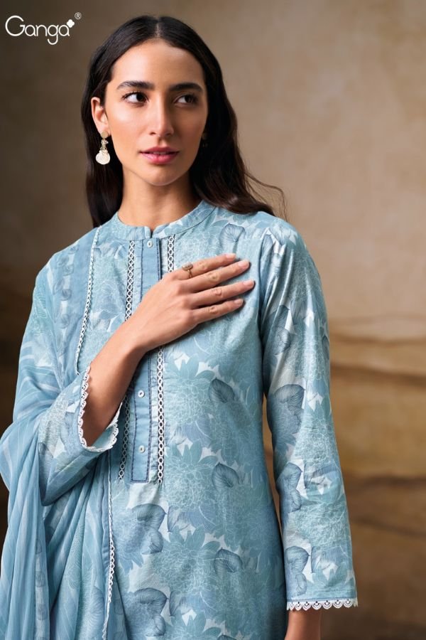 Ganga Fashion Lauren S3664 Cotton Ladies Suit S3664-D