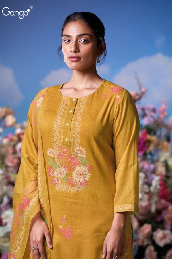 Ganga Fashion Mrinal S3614 Cotton Mul Ladies Suit S3614-C