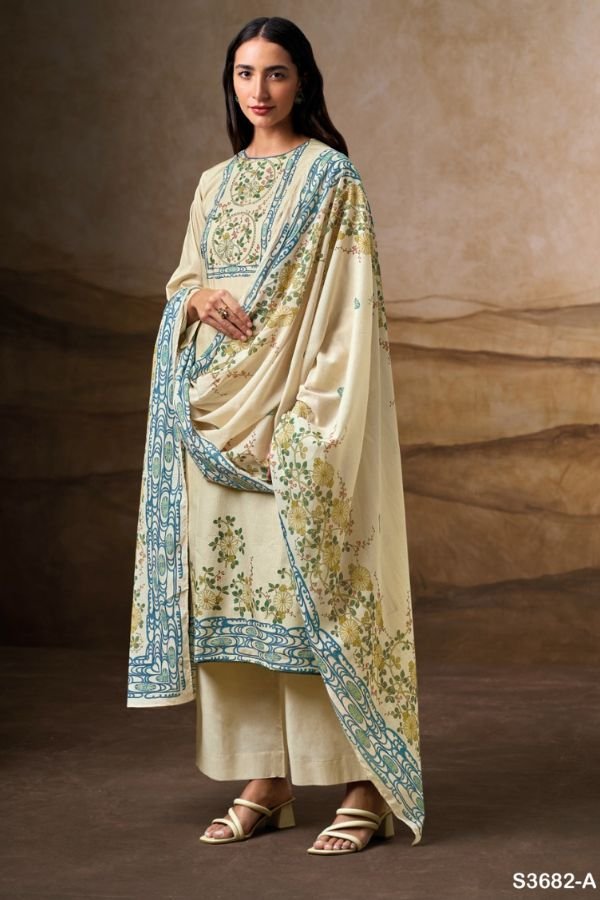Ganga Fashion Myrrisa S3682 Cotton Ladies Suit S3682-A