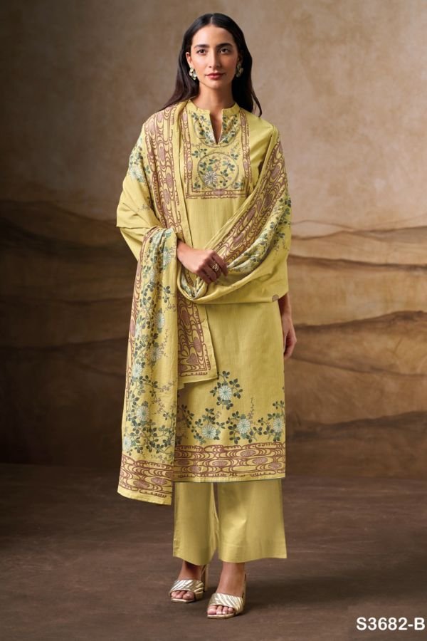 Ganga Fashion Myrrisa S3682 Cotton Ladies Suit S3682-B