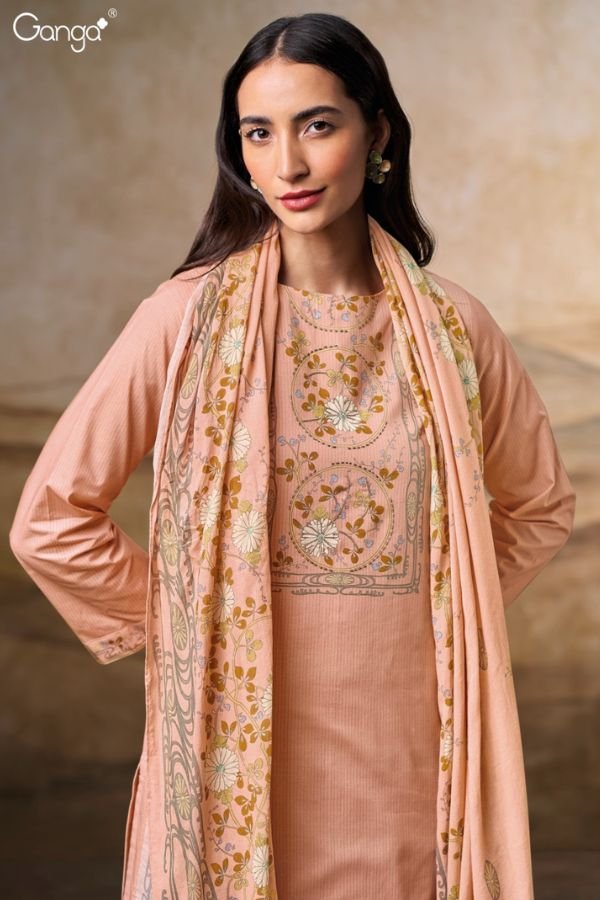 Ganga Fashion Myrrisa S3682 Cotton Ladies Suit S3682-C