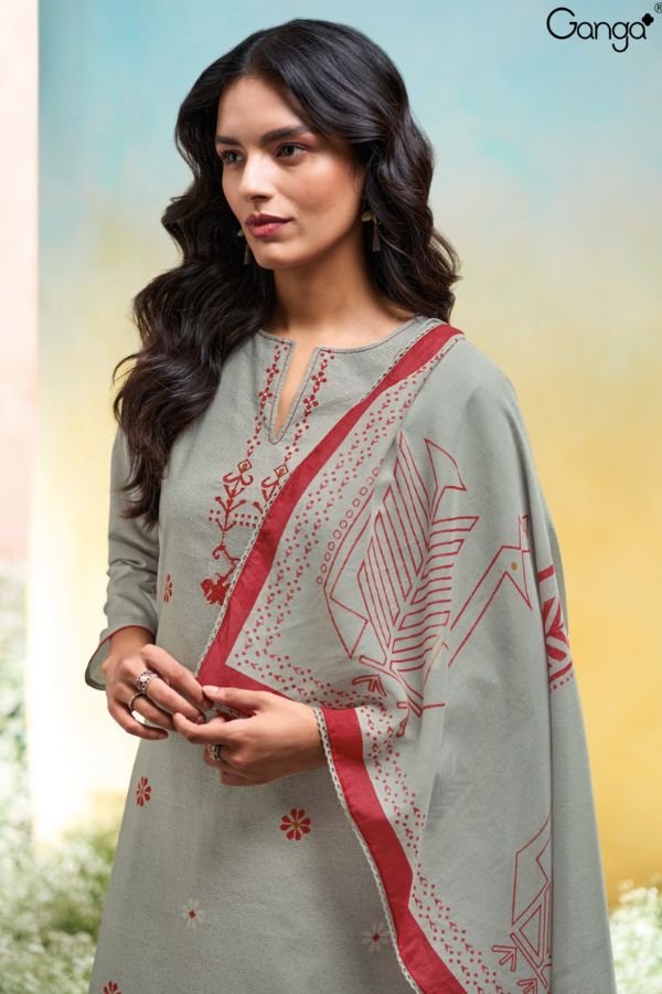 Ganga Fashion Nadesha S3636 Cotton Ladies Suit S3636-D