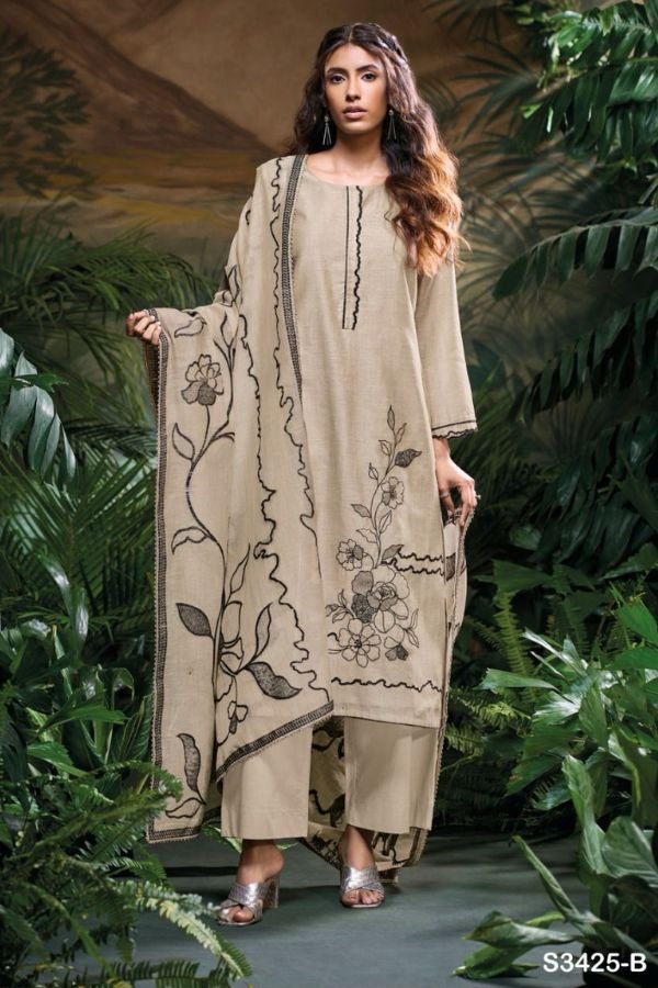 Ganga Fashion Paytn S3425 Mal Ladies Suit S3425-B