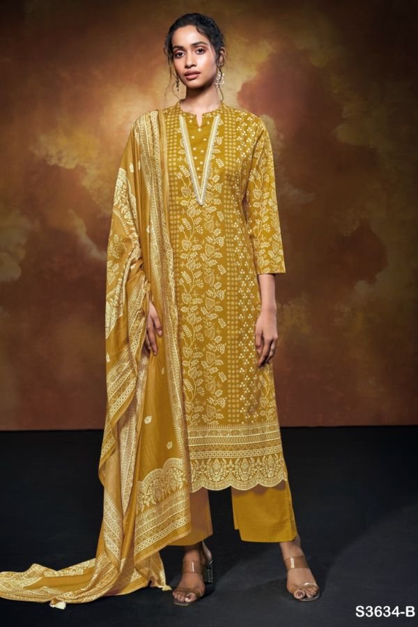 Ganga Fashion Xara S3634 Cotton Ladies Suits S3634-B