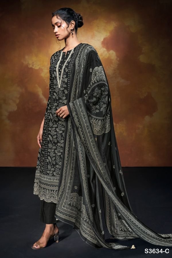 Ganga Fashion Xara S3634 Cotton Ladies Suits S3634-C