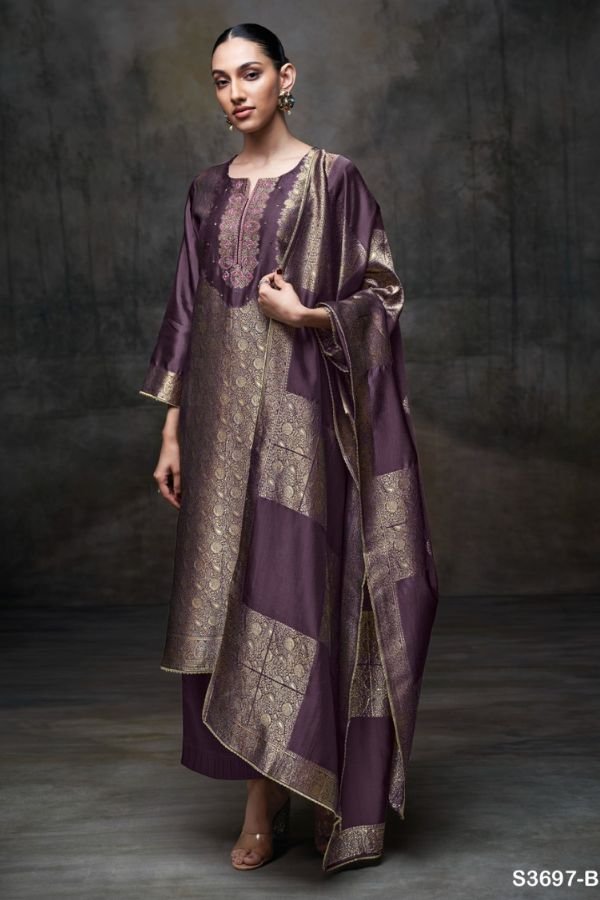Ganga Fashions Kimberly S3697 Silk Salwar Suit S3697-B