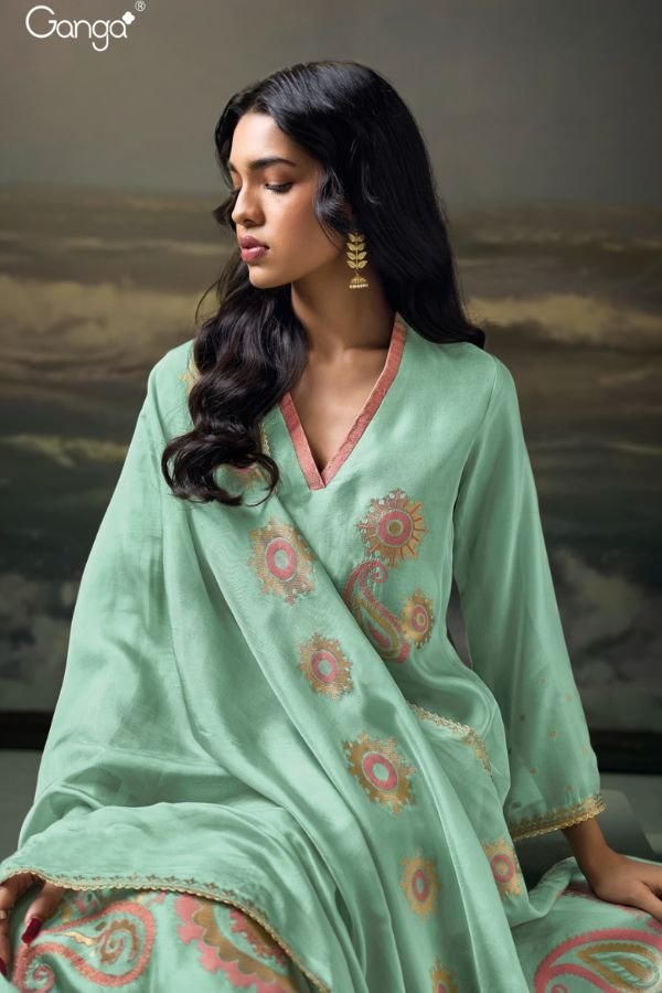 Ganga Fashions Veds S3690 Silk Salwar Suit S3690