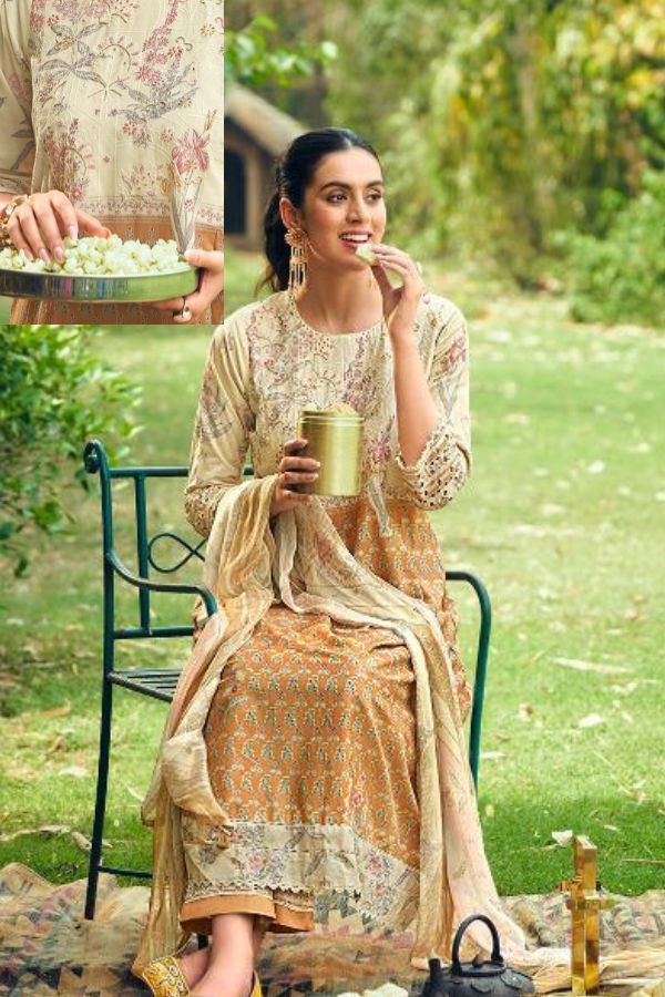 Jay Vijay Prints Chakri Cotton Unstitched Salwar Suit 10103
