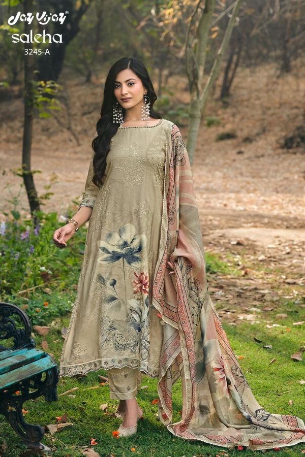 Jay Vijay Prints Saleha 3245 Mooga Silk Salwar Suits 3245-A