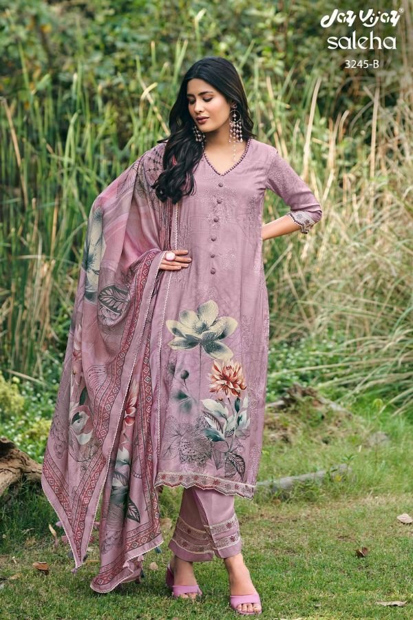 Jay Vijay Prints Saleha 3245 Mooga Silk Salwar Suits 3245-B