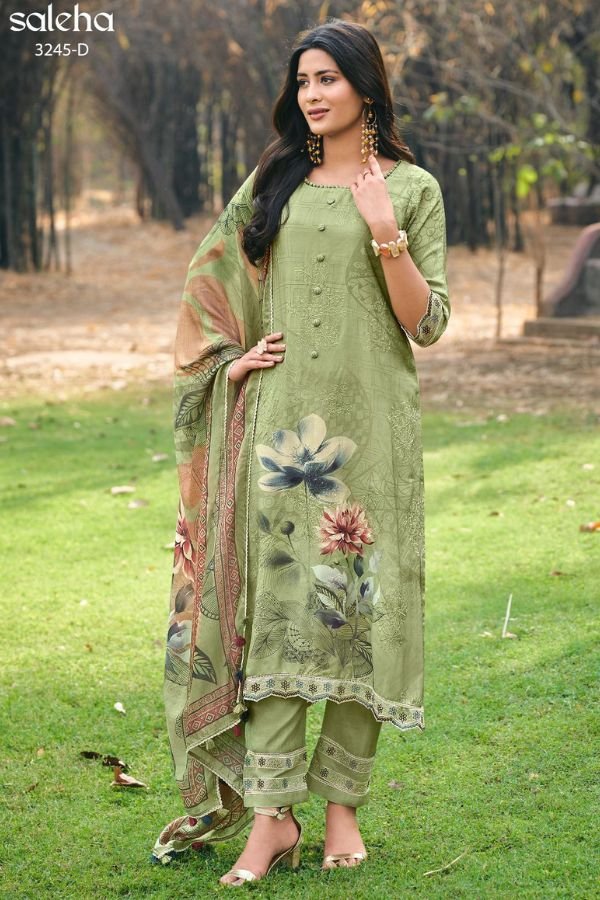Jay Vijay Prints Saleha 3245 Mooga Silk Salwar Suits 3245-D