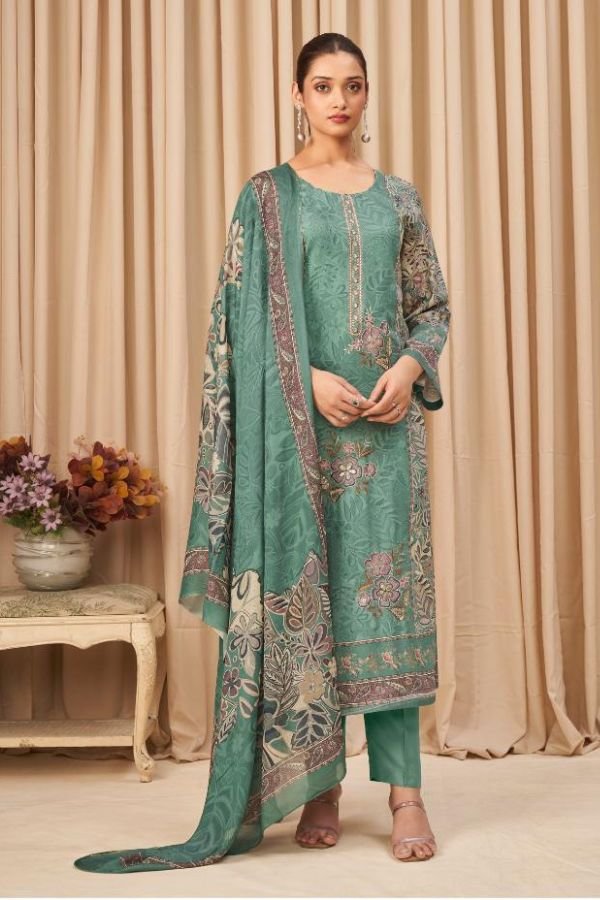 Kesar Karachi Shakshi Jam Ladies Salwar Suit 11002